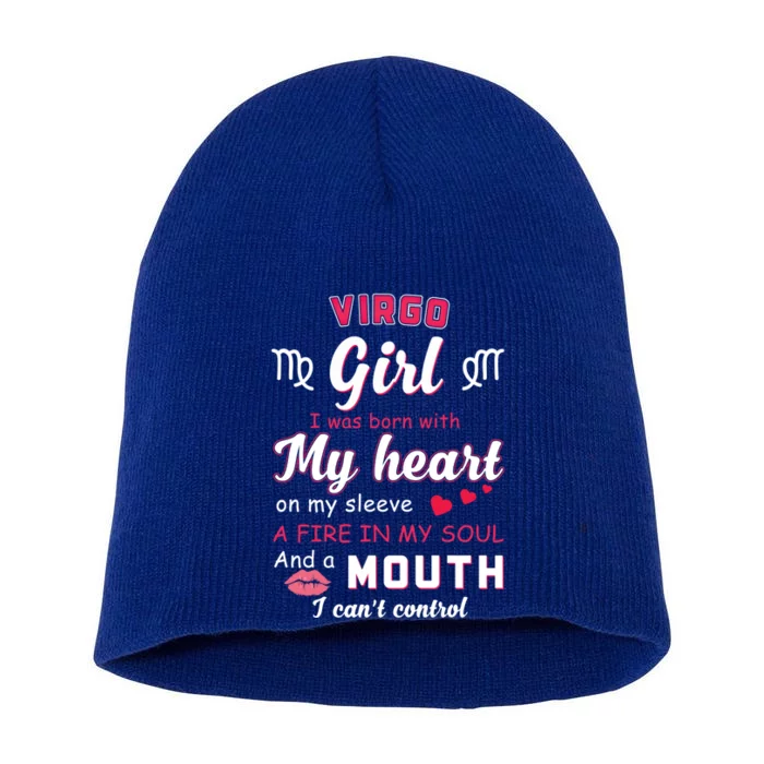 Virgo Funny Quote With Zodiac Sign Birthday Gift Short Acrylic Beanie