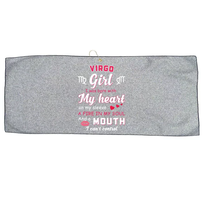 Virgo Funny Quote With Zodiac Sign Birthday Gift Large Microfiber Waffle Golf Towel