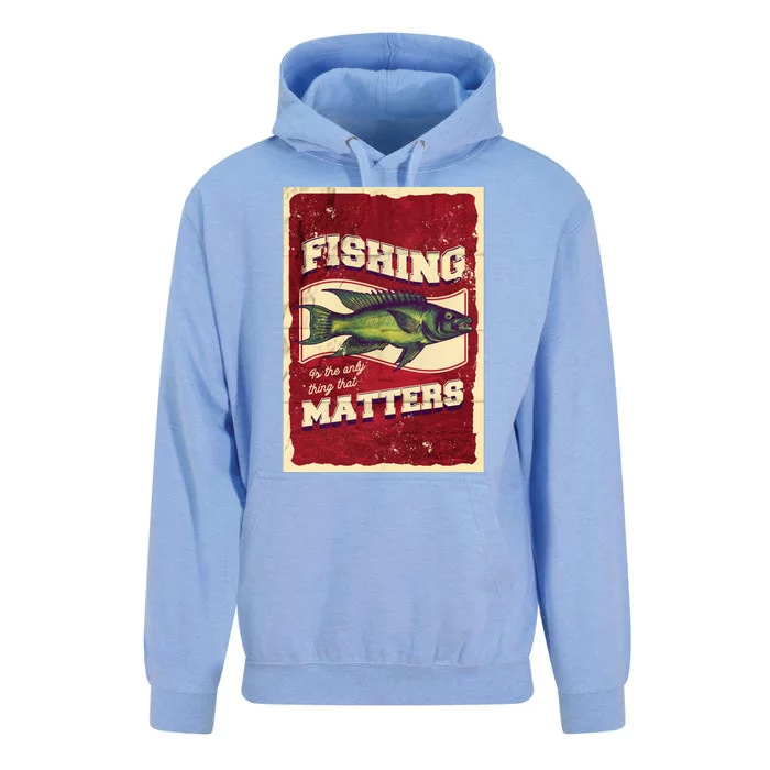 Vintage Fishing Quote Poster Design Unisex Surf Hoodie