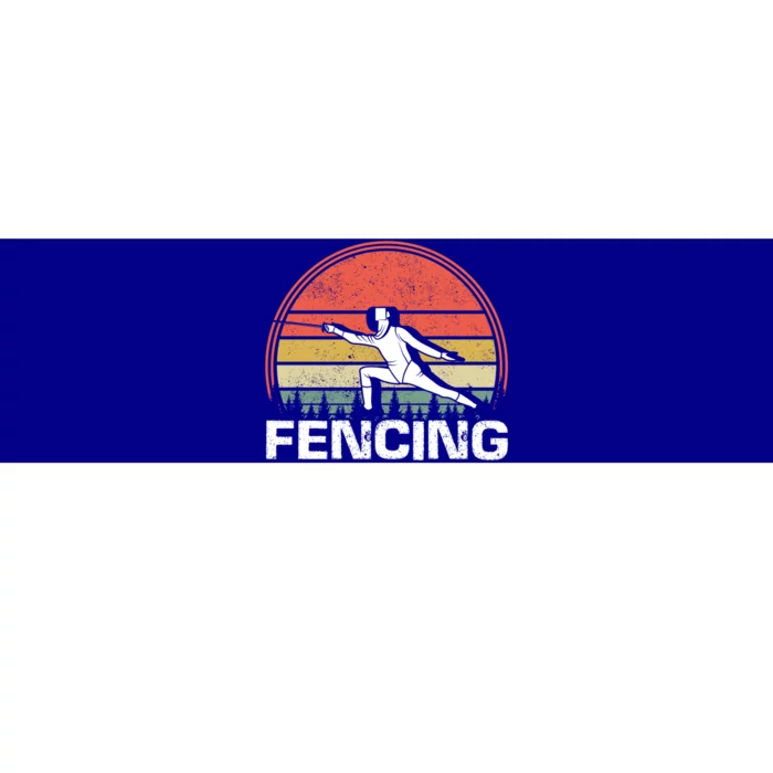 Vintage Fencer Retro Fencing Sports Duel Fight Saber Rapier Gift Bumper Sticker