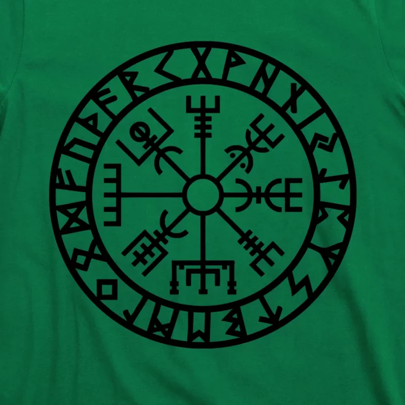 Vegvisir Futhark Runes Navigator Vikings T-Shirt