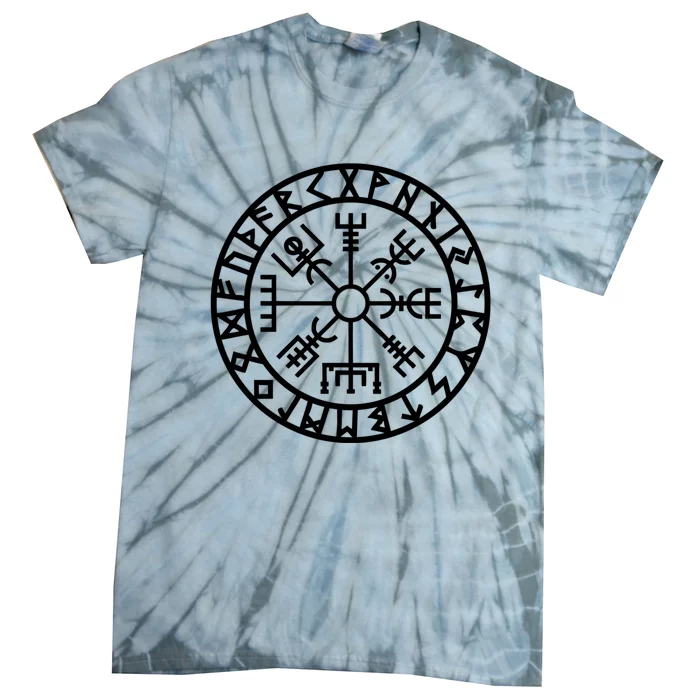 Vegvisir Futhark Runes Navigator Vikings Tie-Dye T-Shirt