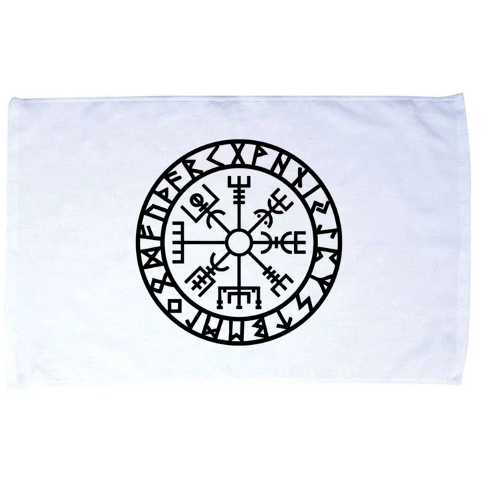 Vegvisir Futhark Runes Navigator Vikings Microfiber Hand Towel