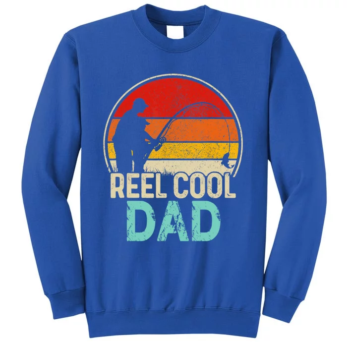 Vintage Fishing Reel Cool Dad Funny Fathers Day Dad Funny Gift Tall Sweatshirt