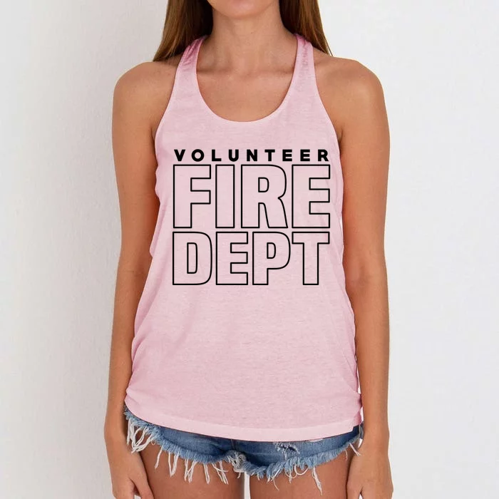 Volunteer Fire Rescue Departt Firefighter Uniform Duty Cute Gift Women's Knotted Racerback Tank