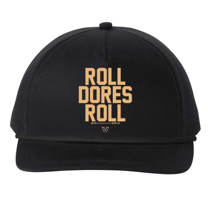 Vanderbilt Football Roll Dores Roll Snapback Five-Panel Rope Hat