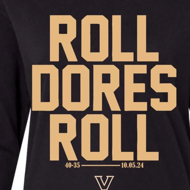 Vanderbilt Football Roll Dores Roll Womens Cotton Relaxed Long Sleeve T-Shirt