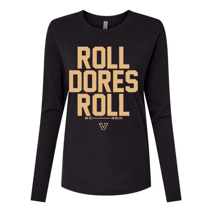 Vanderbilt Football Roll Dores Roll Womens Cotton Relaxed Long Sleeve T-Shirt