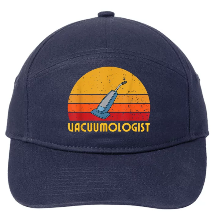 Vacuumologist Funny Retro Vintage Vacuum Cleaner Gift 7-Panel Snapback Hat