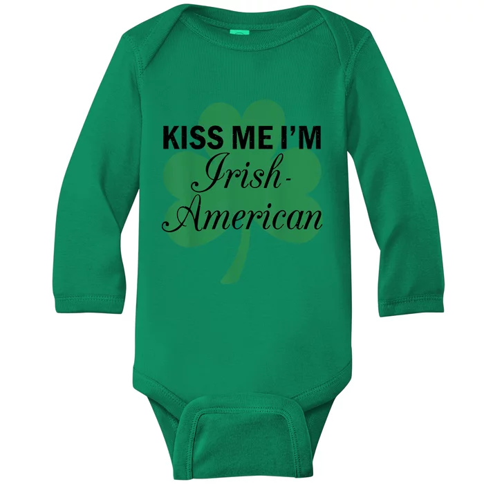 Vintage Funny Sarcastic I'm Irish-American Baby Long Sleeve Bodysuit