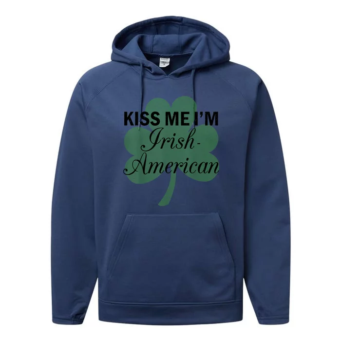 Vintage Funny Sarcastic I'm Irish-American Performance Fleece Hoodie