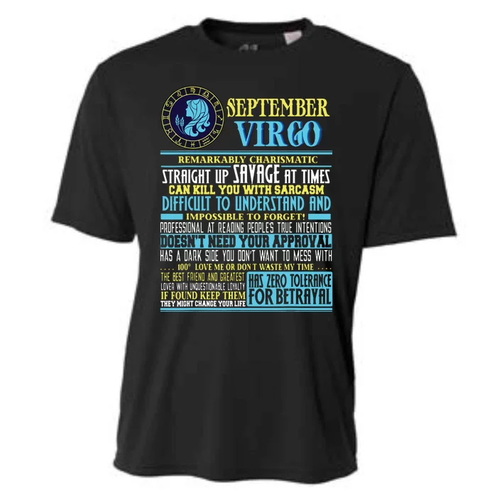 Virgo Facts Shirts Funny September Virgo Gift Cooling Performance Crew T-Shirt