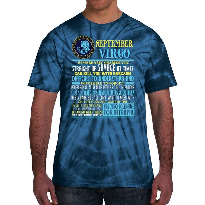 Virgo Facts Shirts Funny September Virgo Gift Tie-Dye T-Shirt