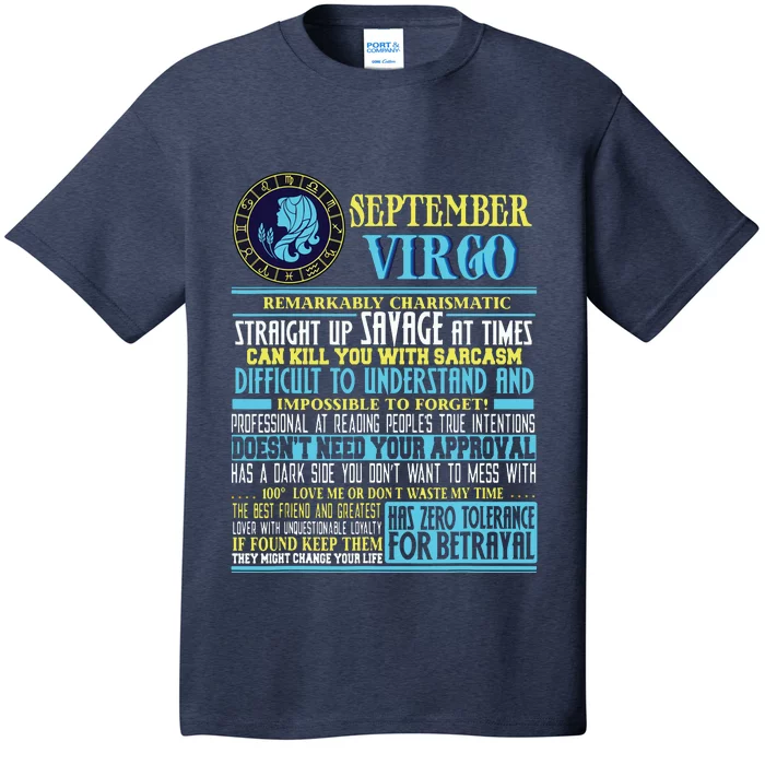 Virgo Facts Shirts Funny September Virgo Gift T-Shirt