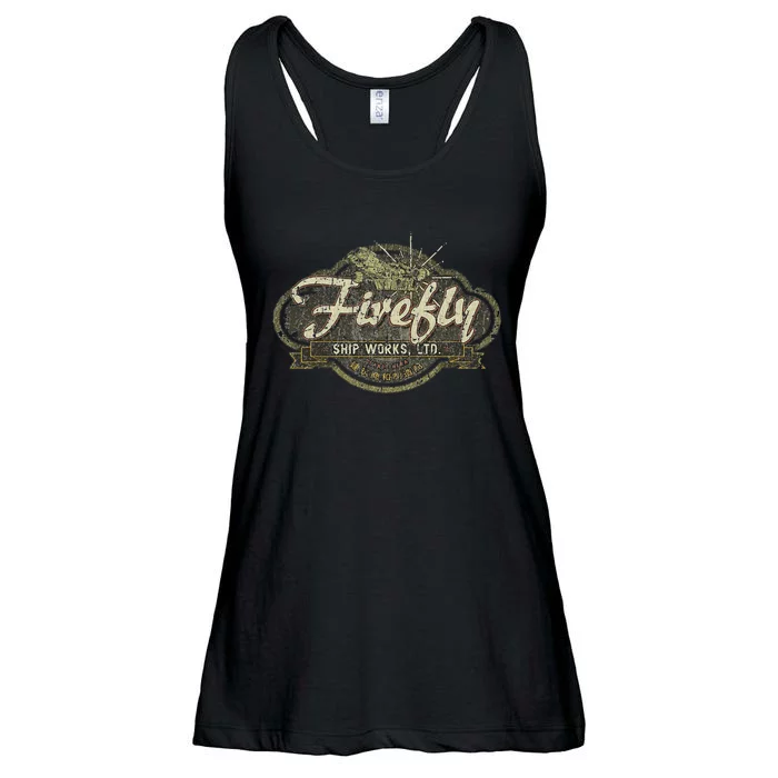 Vintage Firefly Ship Works Distressed Ladies Essential Flowy Tank