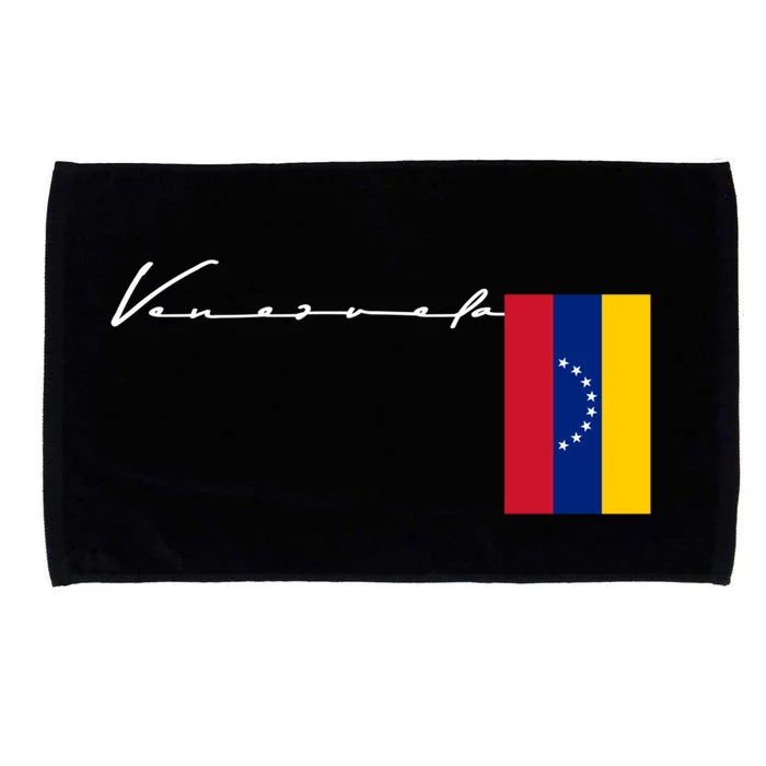 Venezuela Flag Signature Patriotic Pole Gift Microfiber Hand Towel