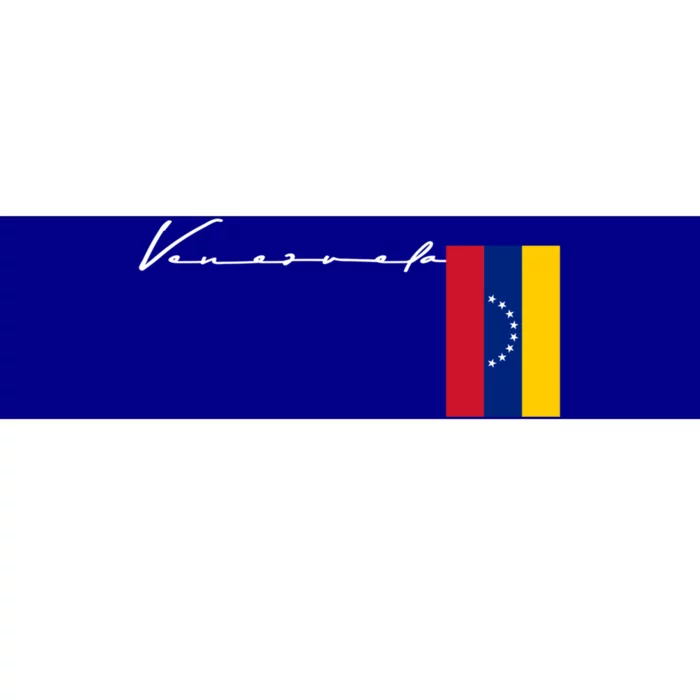 Venezuela Flag Signature Patriotic Pole Gift Bumper Sticker