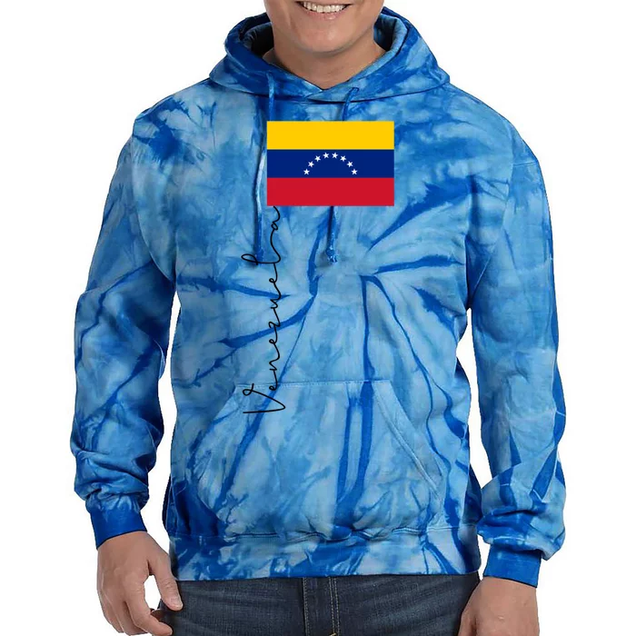 Venezuela Flag Sport Pole Signature Cool Gift Tie Dye Hoodie