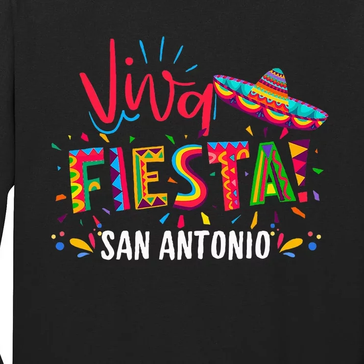 Viva Fiesta San Antonio Cinco De Mayo Sombrero Tall Long Sleeve T-Shirt