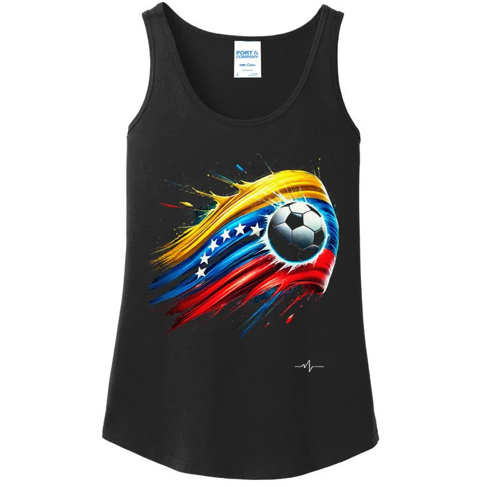 Venezuelan Flag Soccer Ladies Essential Tank