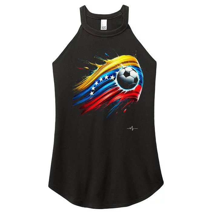 Venezuelan Flag Soccer Women’s Perfect Tri Rocker Tank