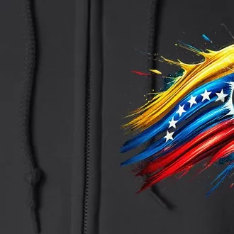 Venezuelan Flag Soccer Full Zip Hoodie