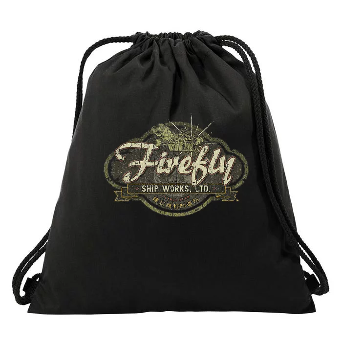 Vintage Firefly Ship Works Distressed Drawstring Bag