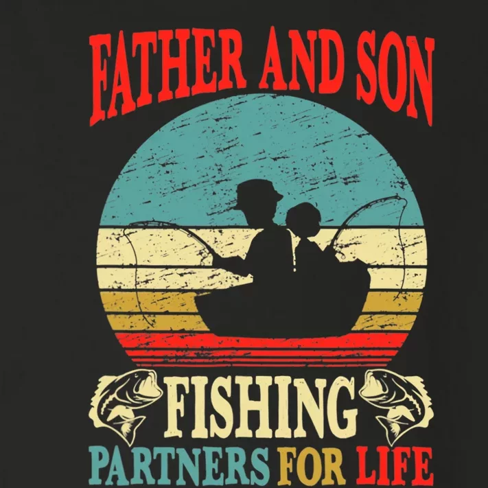 Vintage Father Son Fishing Partners For Life Dad Matching Toddler Long Sleeve Shirt