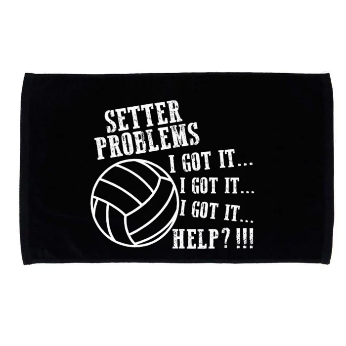 Volleyball Funny Setter Problems Beach Hobby Sport Summer Microfiber Hand Towel