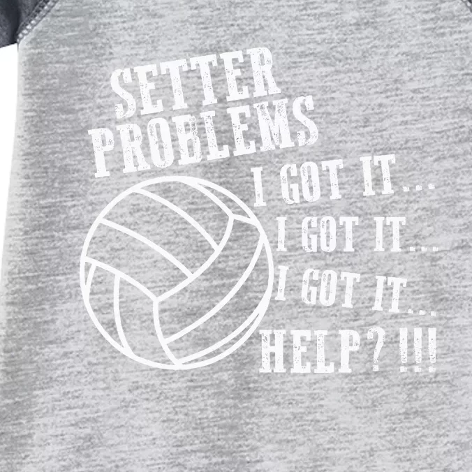 Volleyball Funny Setter Problems Beach Hobby Sport Summer Infant Baby Jersey Bodysuit