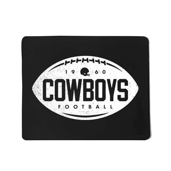 Vintage Football Shape Dallas Mousepad