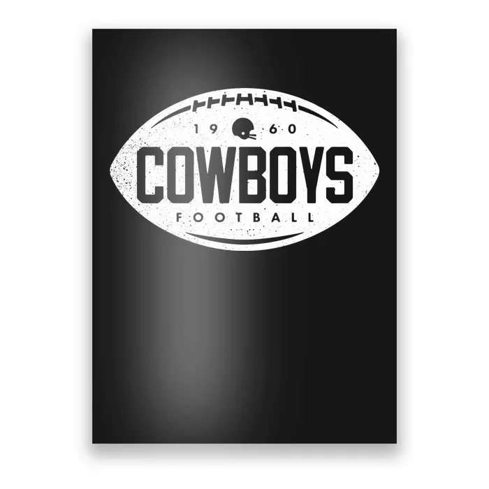 Vintage Football Shape Dallas Poster