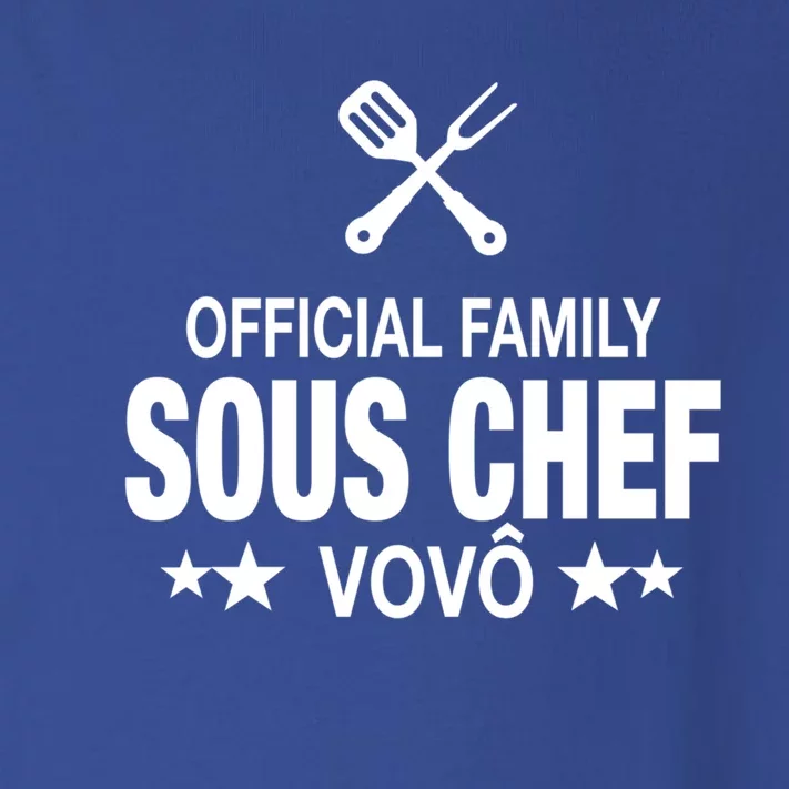 Vovo Family Sous Chef Funny Cooking Vovo Great Gift Toddler Long Sleeve Shirt