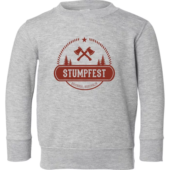 Vintage Funny Stumpfest 2024 Brisbane Get Sweaty Toddler Sweatshirt