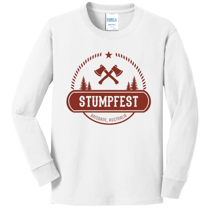 Vintage Funny Stumpfest 2024 Brisbane Get Sweaty Kids Long Sleeve Shirt