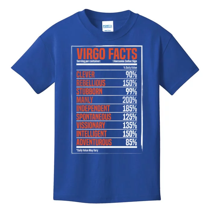 Virgo Facts Star Sign Fact Zodiac Gifcute Gift Astrology Gift Kids T-Shirt