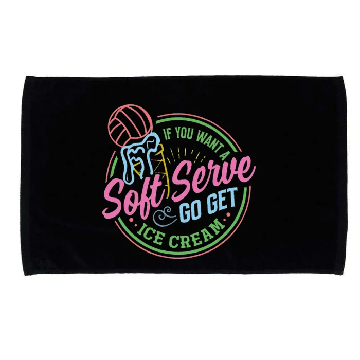 Volleyball Funny Soft Serve Saying Microfiber Hand Towel