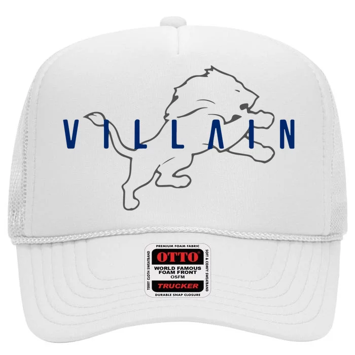 Villain Football Sports Fan High Crown Mesh Trucker Hat