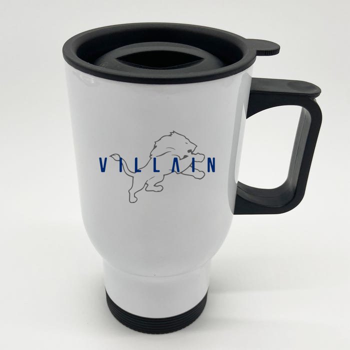 Villain Football Sports Fan Front & Back Stainless Steel Travel Mug