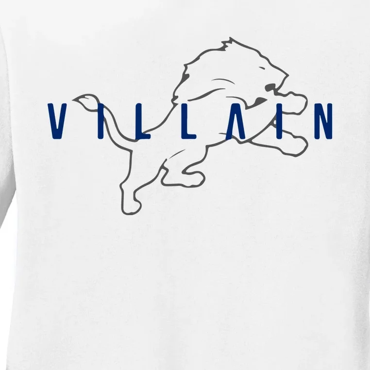 Villain Football Sports Fan Ladies Long Sleeve Shirt