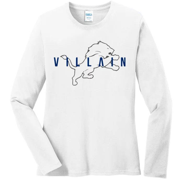 Villain Football Sports Fan Ladies Long Sleeve Shirt