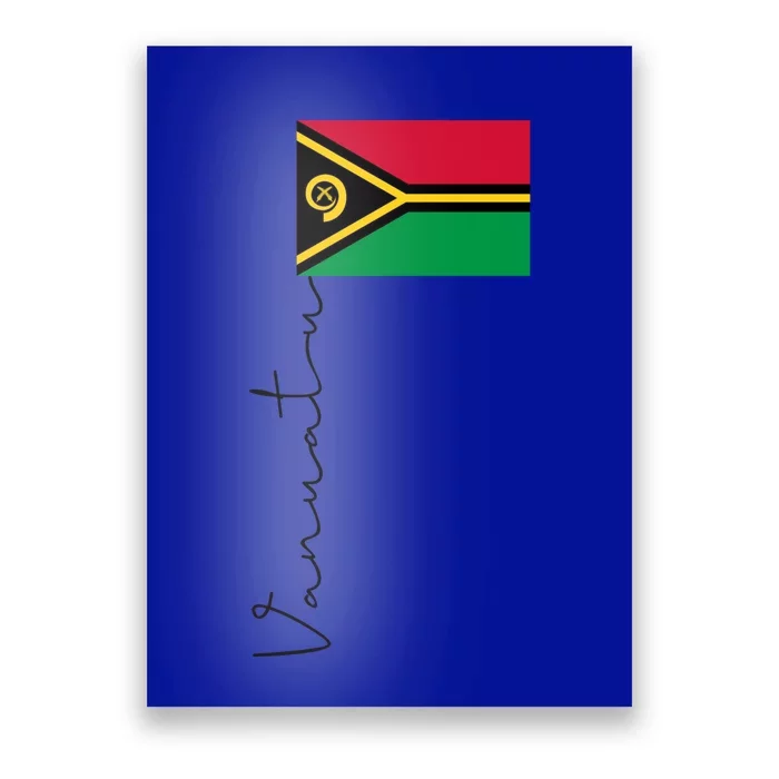 Vanuatu Flag Sport Pole Signature Gift Poster