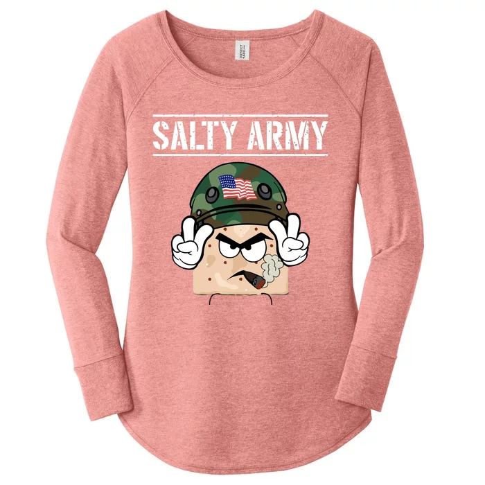 Viva Frei Salty Army Cracker Women's Perfect Tri Tunic Long Sleeve Shirt