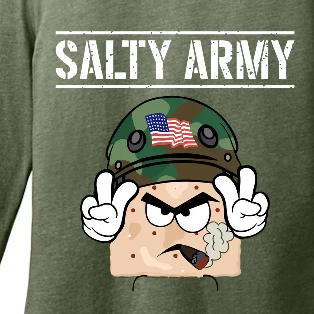 Viva Frei Salty Army Cracker Womens CVC Long Sleeve Shirt