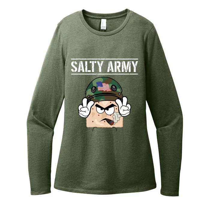 Viva Frei Salty Army Cracker Womens CVC Long Sleeve Shirt