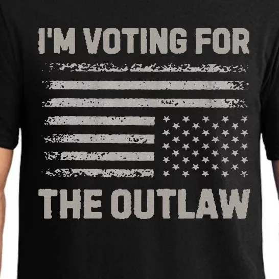 Voting For The Outlaw 2024 Election Pajama Set