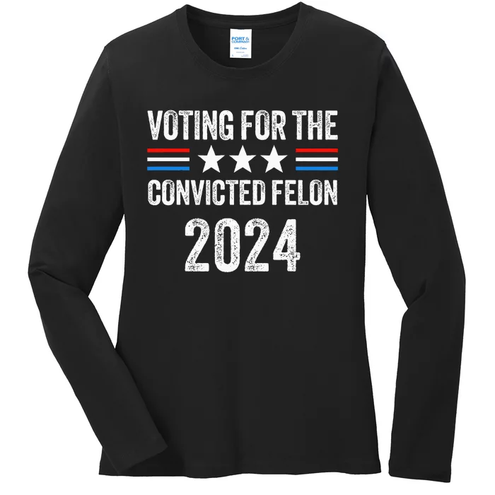 Voting For The Convicted Fellon 2024 Pro Ladies Long Sleeve Shirt