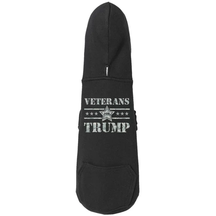 Veterans For Trump 2024 Doggie 3-End Fleece Hoodie