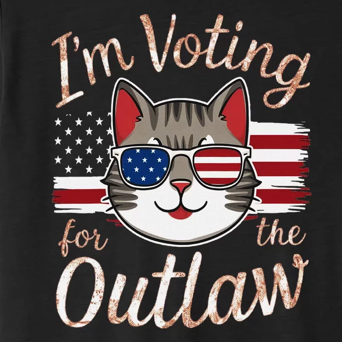 Voting For The Outlaw Bold 2024 Election Statement ChromaSoft Performance T-Shirt