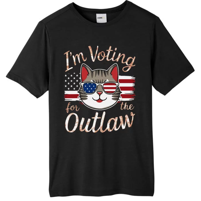 Voting For The Outlaw Bold 2024 Election Statement ChromaSoft Performance T-Shirt